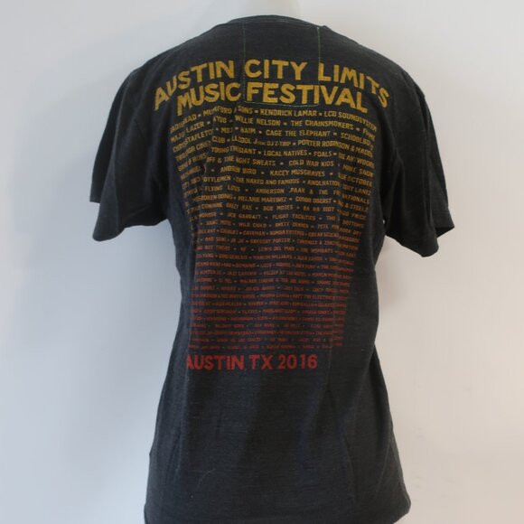 Aviator Nation Austin City Limits Music Fest 2016 Charcoal Graphic T-Shirt Top M - Picture 7 of 10